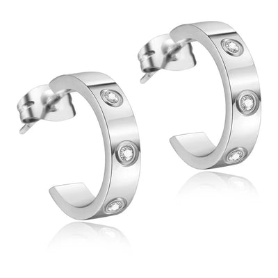 Diamante Small Hoop Earrings