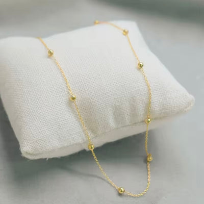 Gold Satellite Chain Necklace