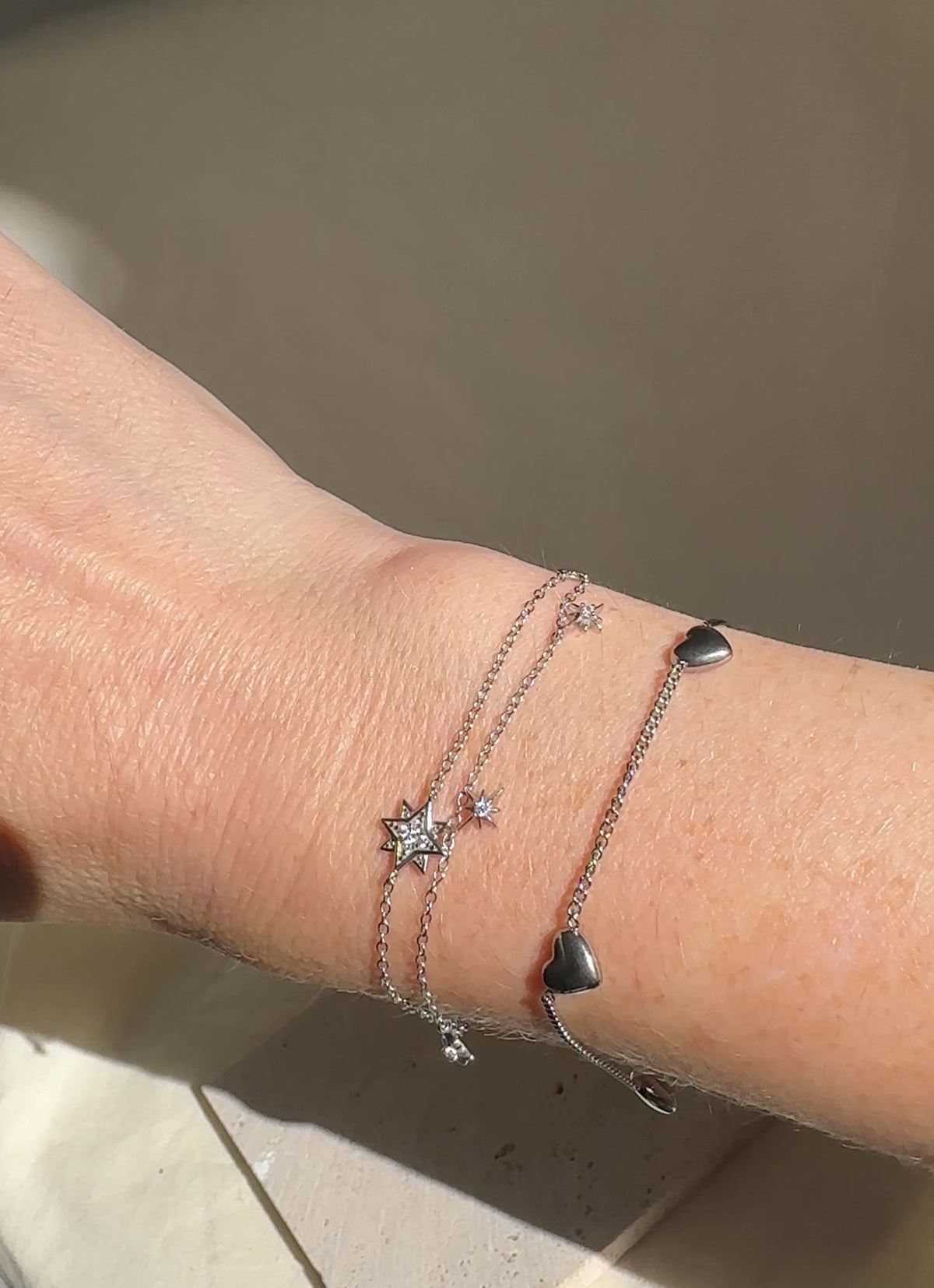 Silver Hearts Bracelet